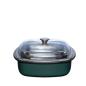 Preview: Riess Email Dampfgarer mit Glasdeckel und Gareinsatz 3-tlg. Nouvelle Teal